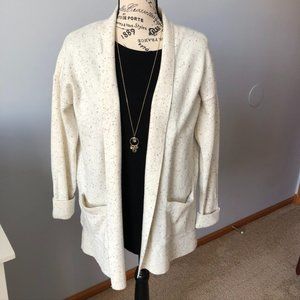 Cream colored Cardigan from Loft  with gray specks